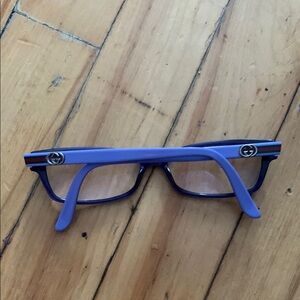 Gucci Purple Rectangular Glasses bayonets style